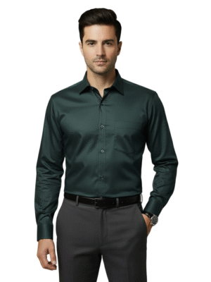 Plain Green Formal Shirt for Men