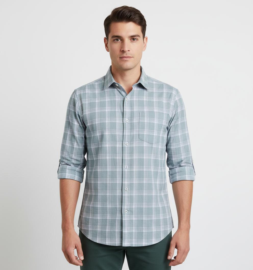 Men’s Linen Check Shirt