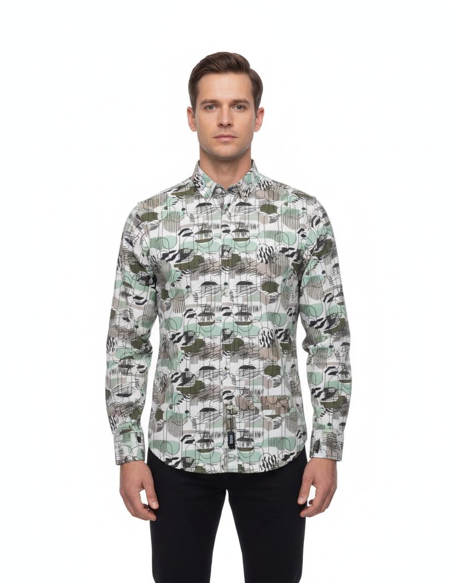 Men's Premium Cotton Printed Shirt