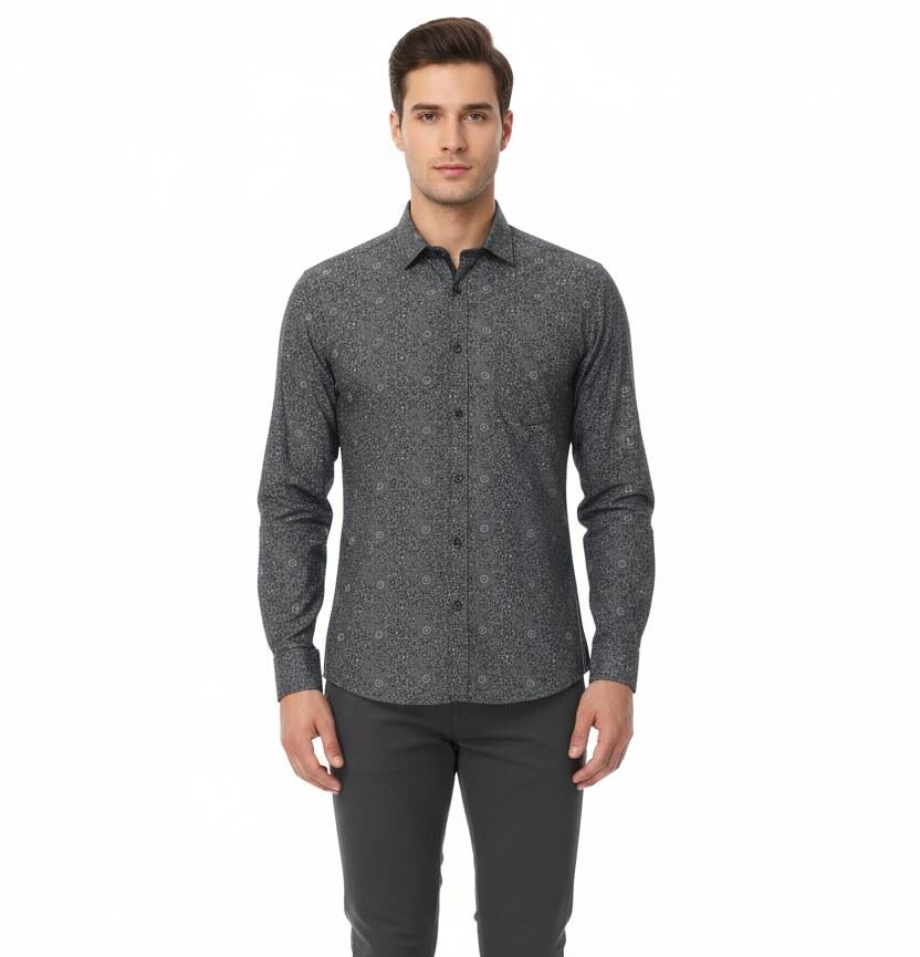 Men's Premium Cotton Printed Shirt