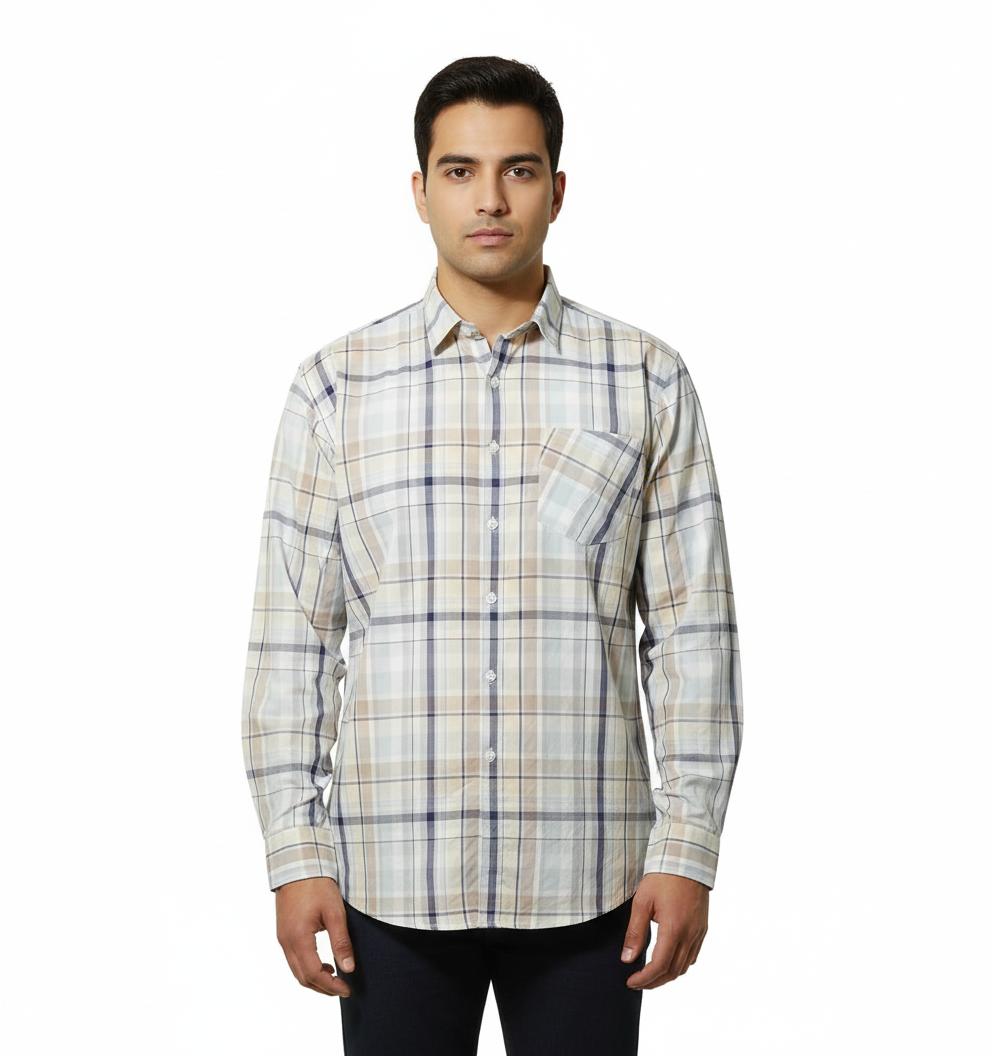 Men's Cotton Checked Shirt