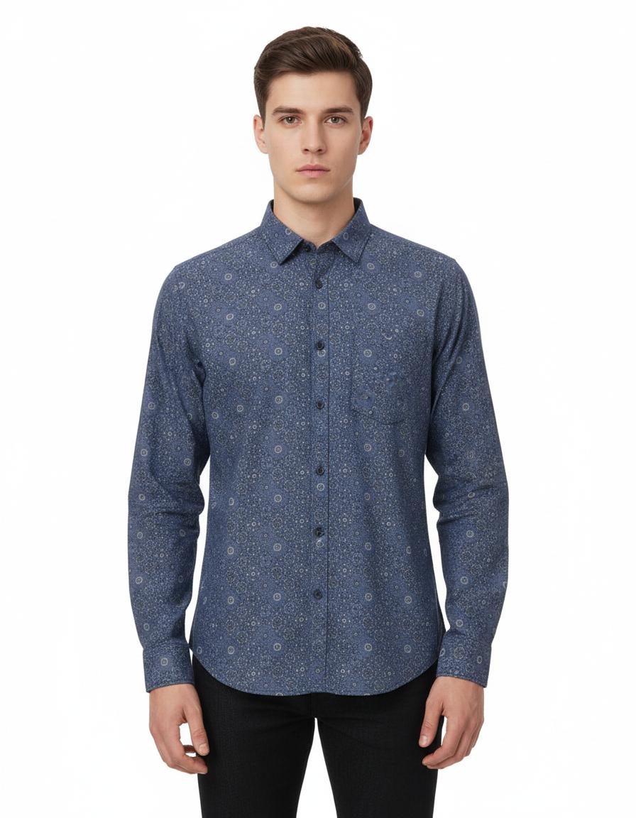 Men's Premium Cotton Printed Shirt