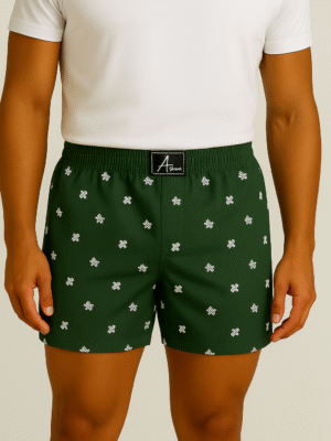 Dark Green Cotton Boxers