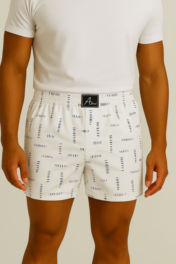 White Printed Cotton Boxers
