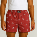 Red Printed Boxers For Men