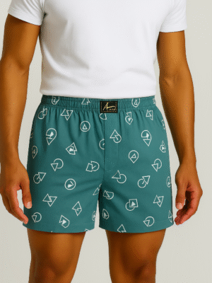 Men Green Printed Boxers