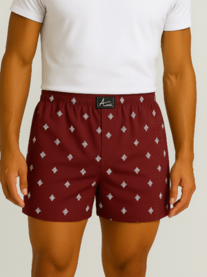 Men Maroon Printed Boxer Shorts