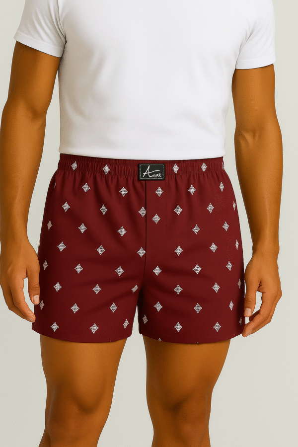Men Maroon Printed Boxer Shorts