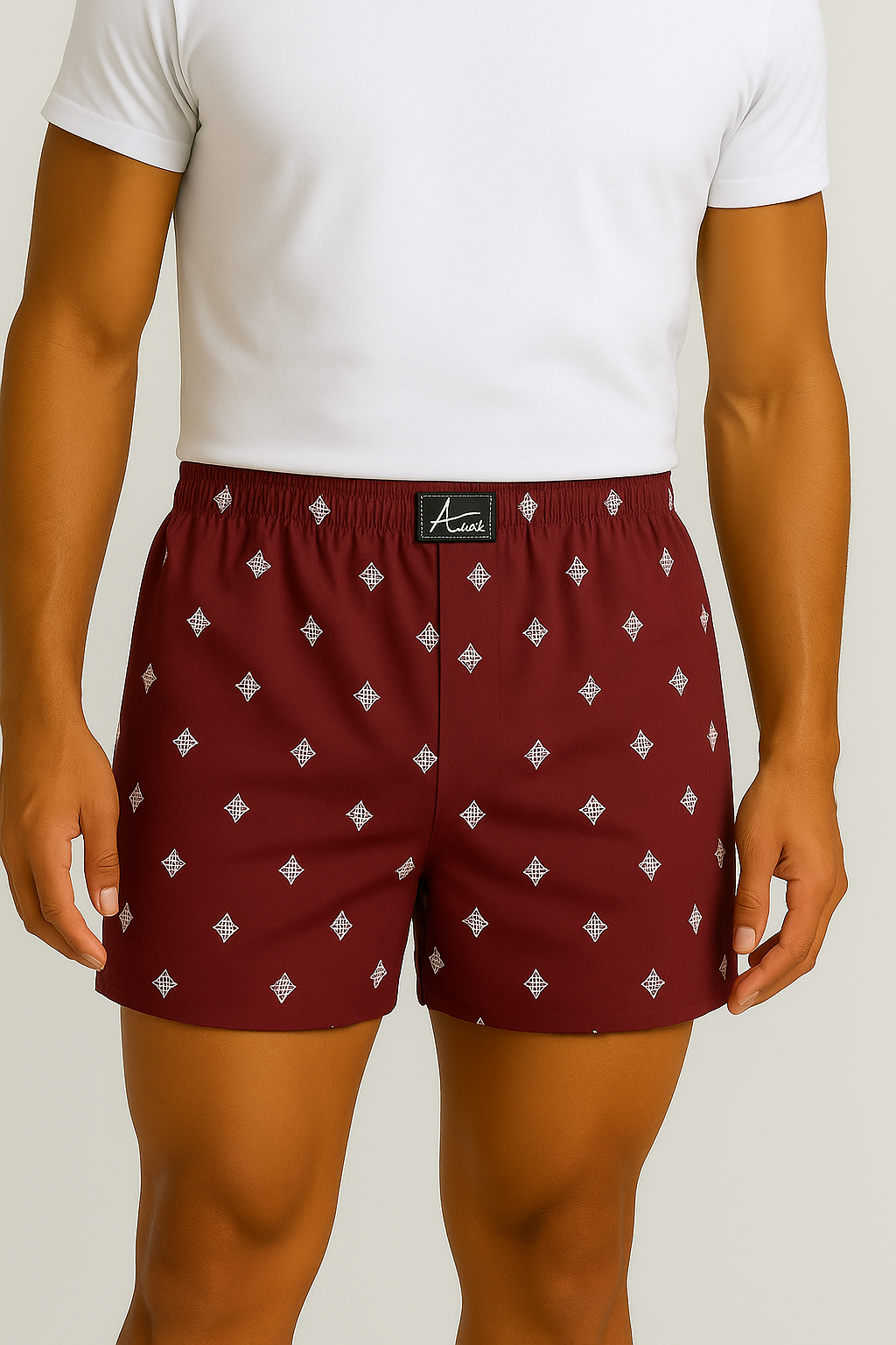 Men Maroon Printed Boxer Shorts