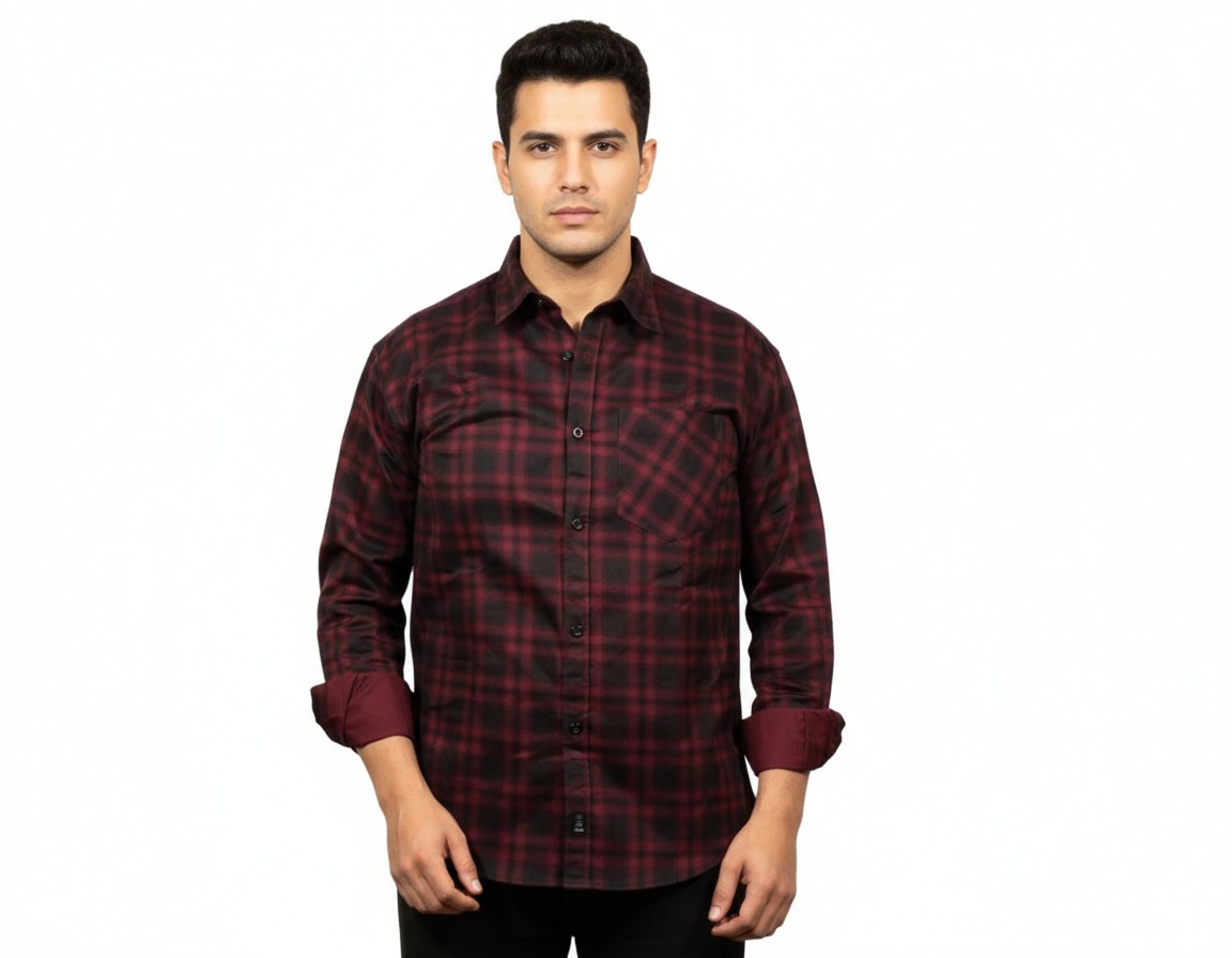 Men's Cotton Checked Shirt