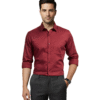 Plain Red Formal Shirt For Men