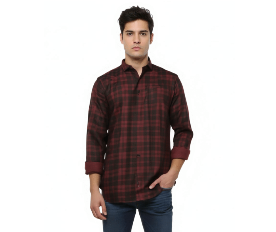 Check Shirt Men Casual Style